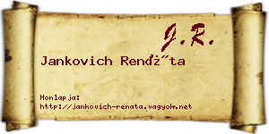 Jankovich Renáta névjegykártya