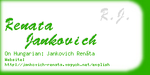 renata jankovich business card