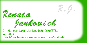renata jankovich business card